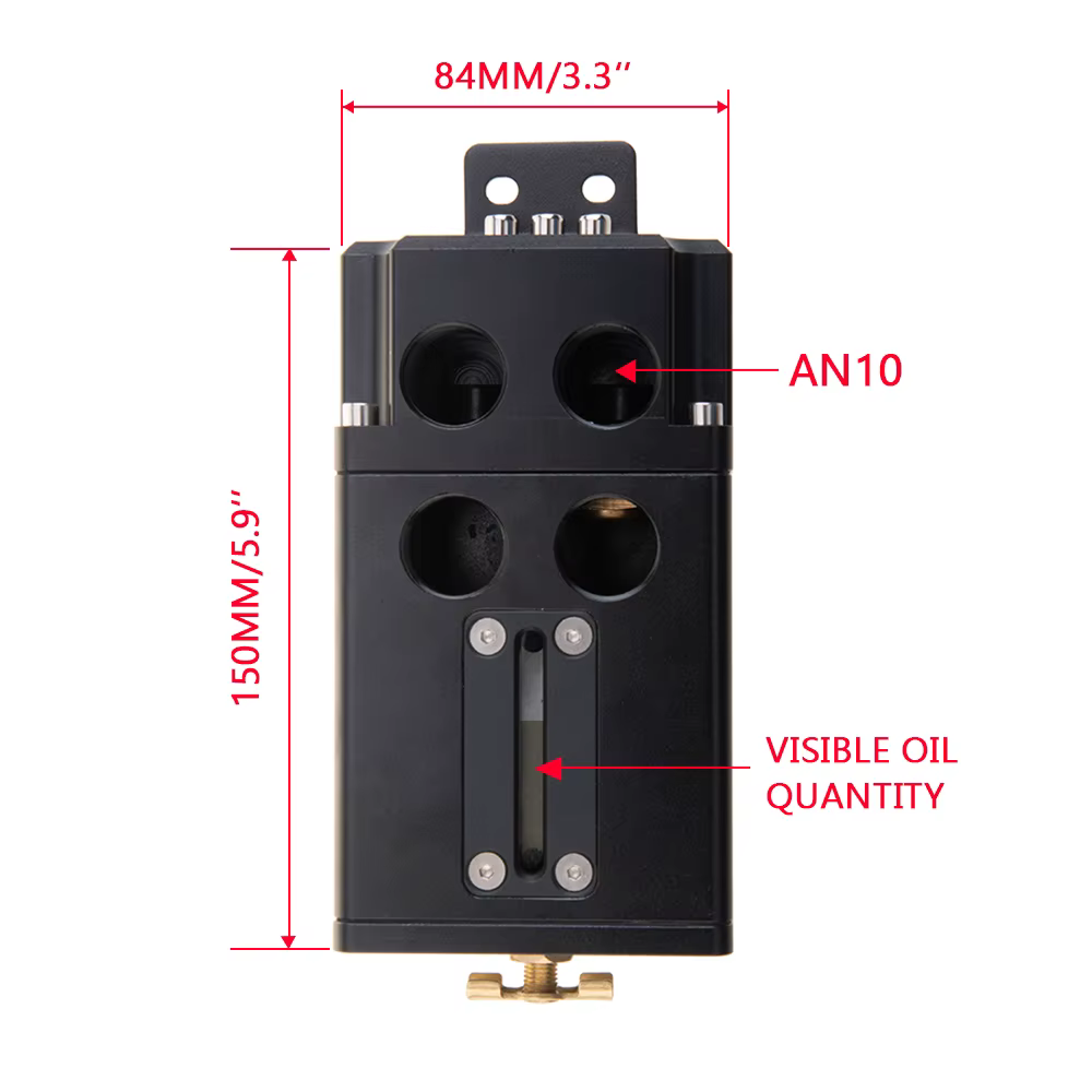 Depósito recuperador de aceite AN10 con visor – aluminio negro - imagen 5