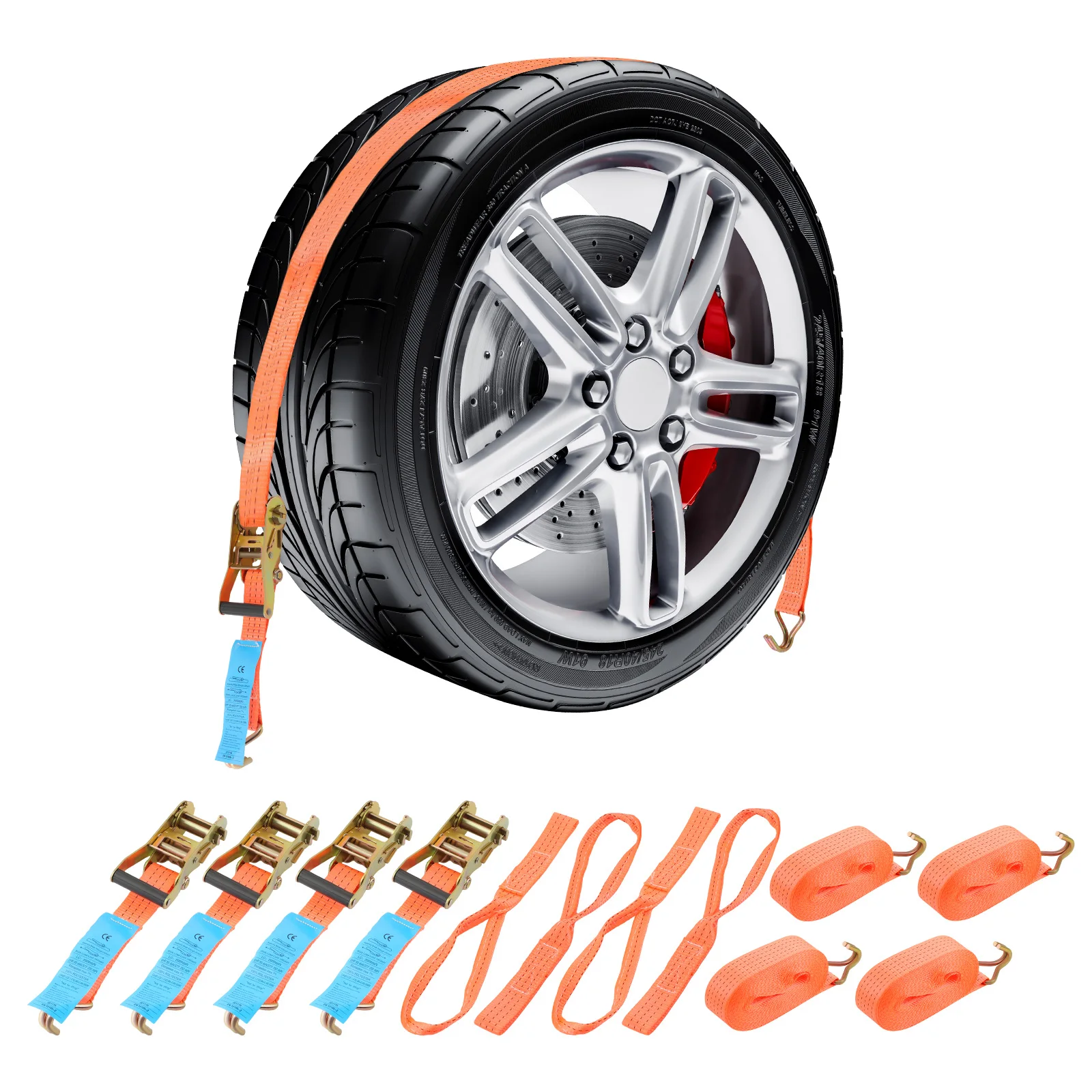 Correas de amarre con trinquete para camión, 2 t – 2,9 m x 38 mm