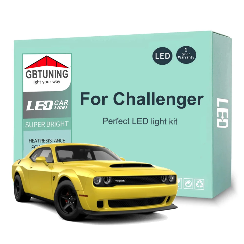 Kit bombillas LED Canbus Dodge Challenger 2008-22 mapa techo maletero