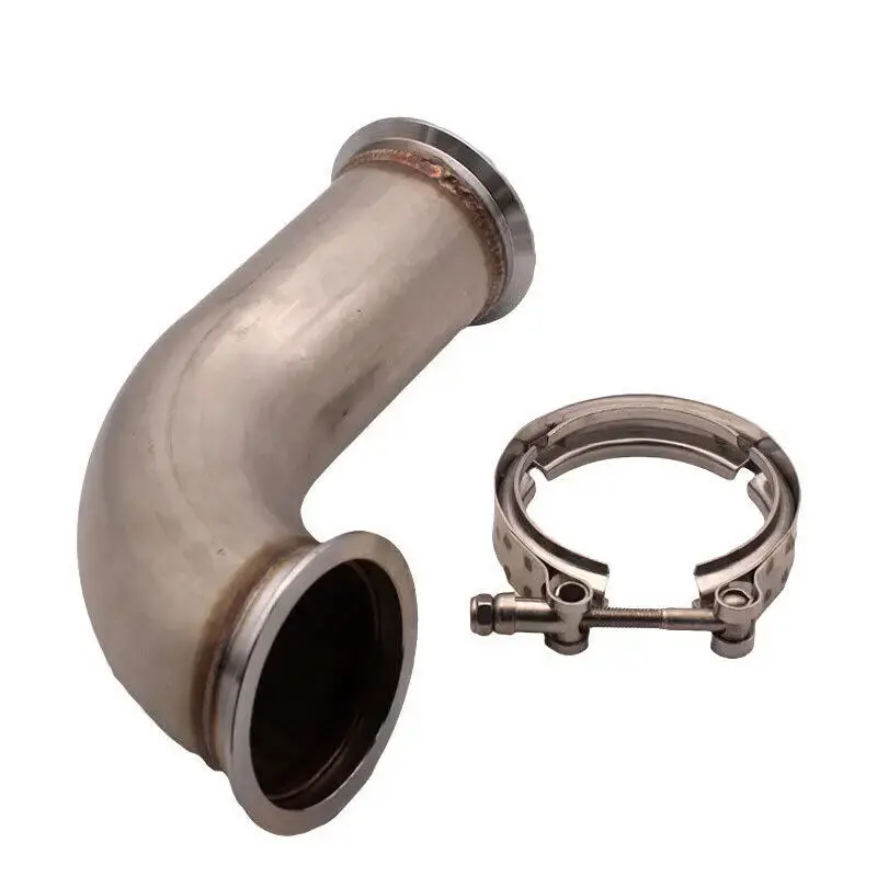 Tubo de bajada universal 3" 90º Garrett V-band pierna corta - imagen 3