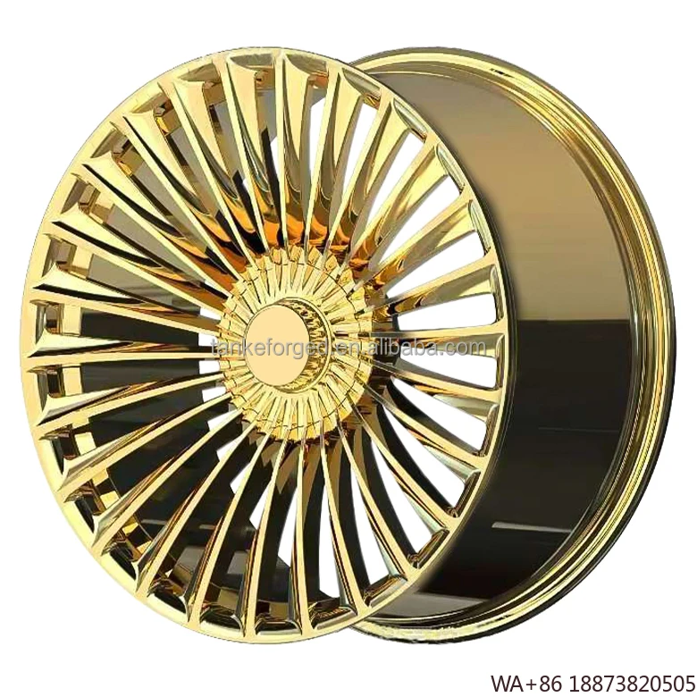 Rueda aleación forjada cromada oro 5x120 – Mercedes Benz GLS 450