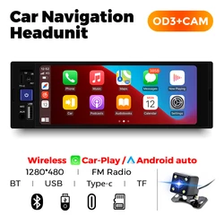 Autoradio 1DIN con CarPlay pantalla táctil HD - MEKEDE Universal