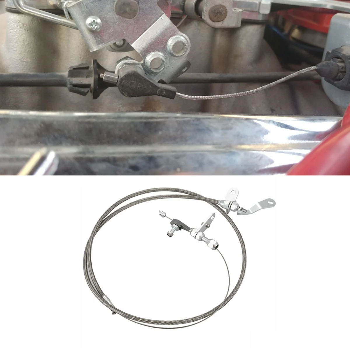 Cable de kickdown Ford C4 para Mustang, F-150 y Ranchero