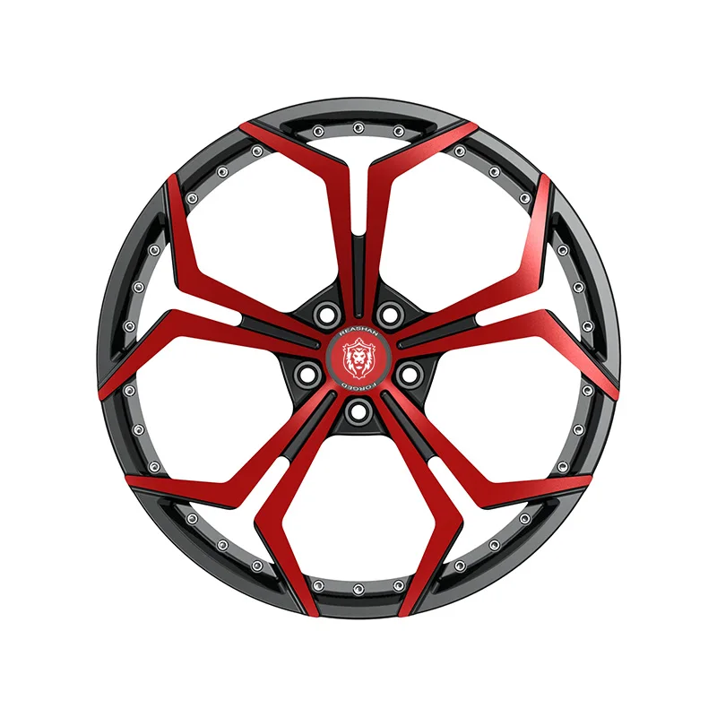Llantas forjadas 18" negro rojo clavos decorativos para Audi y BMW - imagen 3