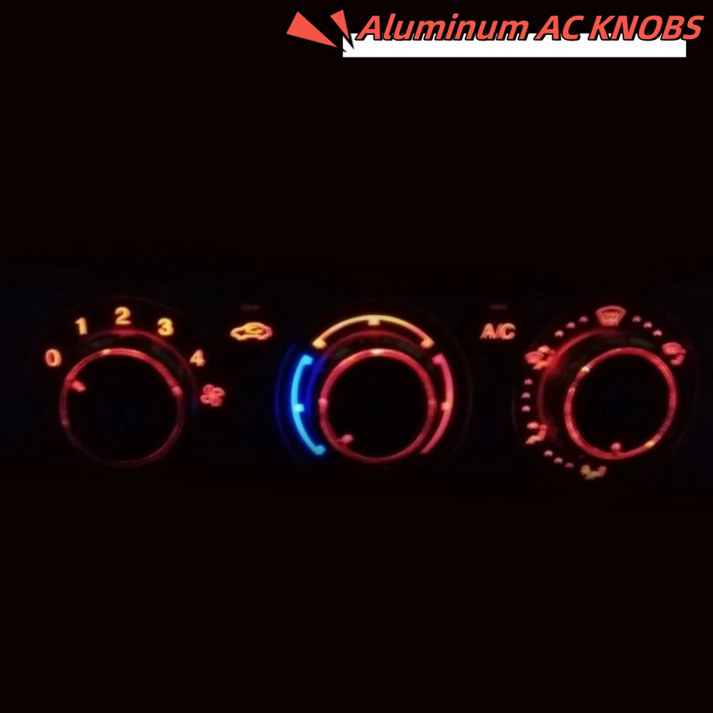 3 ps/set perilla de aire acondicionado para Ford Focus 2 MK2 Focus 3 MK3 Mondeo perilla de Control de calentador de CA de coche de aleación de aluminio para Focus - imagen 2
