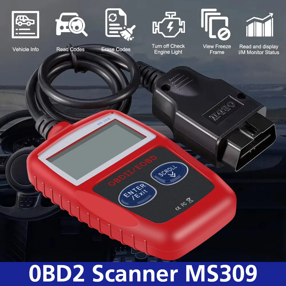 Lector de código OBD2, versión Universal, accesorios para automóviles, escáner OBD 2, pantalla Digital de 16 pines, herramientas de diagnóstico de coche, código de falla transparente - imagen 5