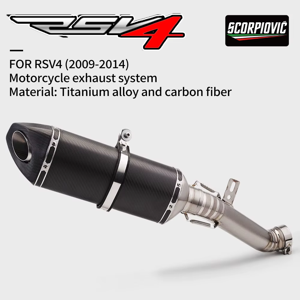 Escape slip-on de titanio 60 mm para Aprilia RSV4 - imagen 2