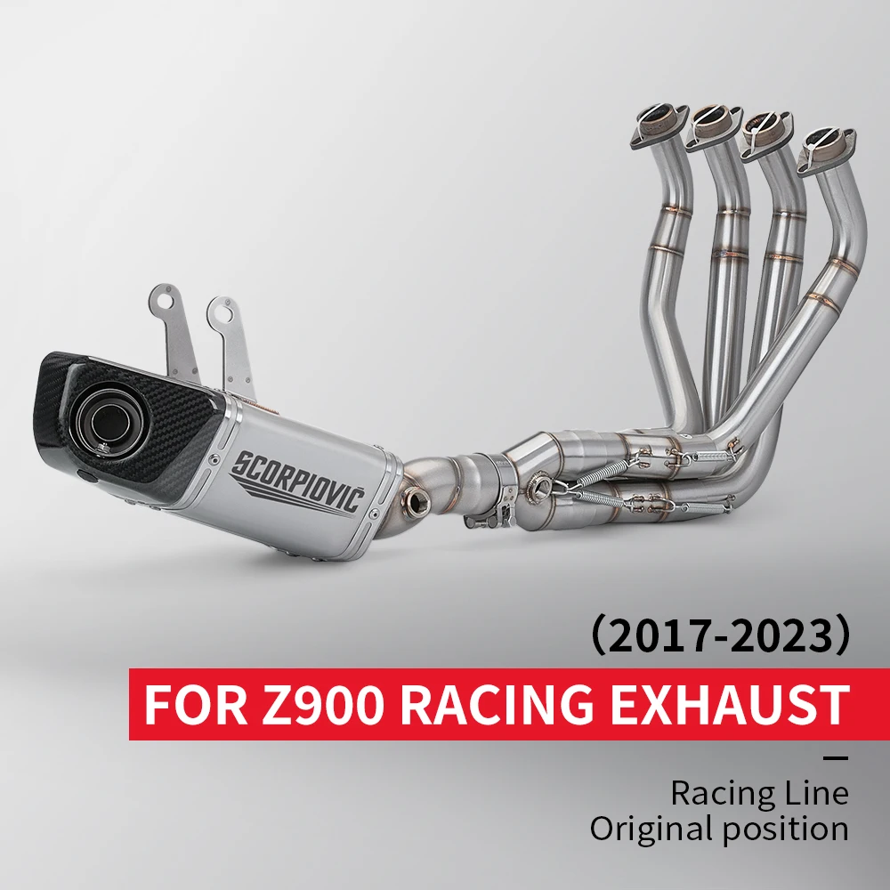 Tubo de escape inoxidable Kawasaki Z900 2017-2023 – tramo delantero