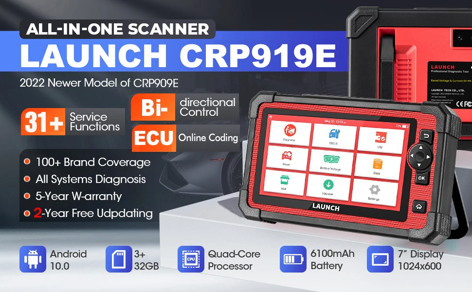 Tableta de diagnóstico LAUNCH CRP919E