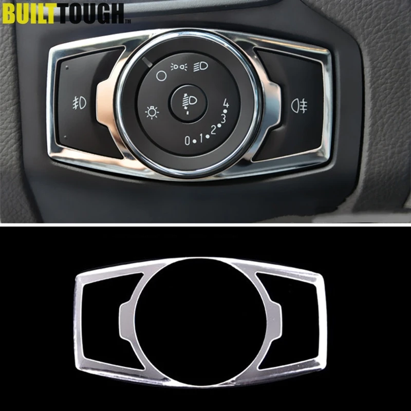 Para Ford Fusion Mondeo 2014 2015 2016 2017 2018 faro delantero antiniebla cromado ajuste interruptor cubierta de Panel moldado de bisel embellecedor
