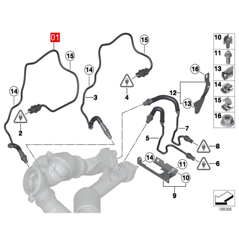 Sonda lambda BMW, sensor de oxígeno 11787586692