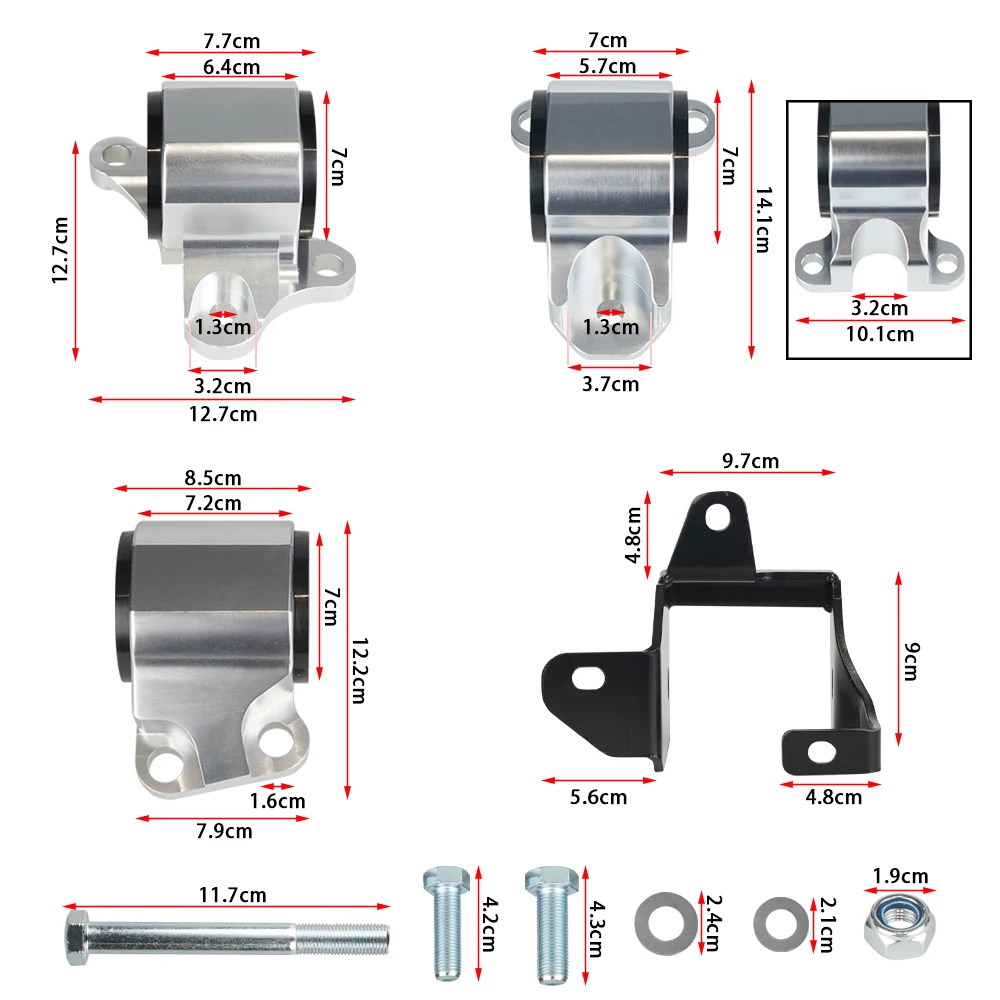 Soporte motor tuning Honda Civic EK – Kit intercambio D16/B18 - imagen 2
