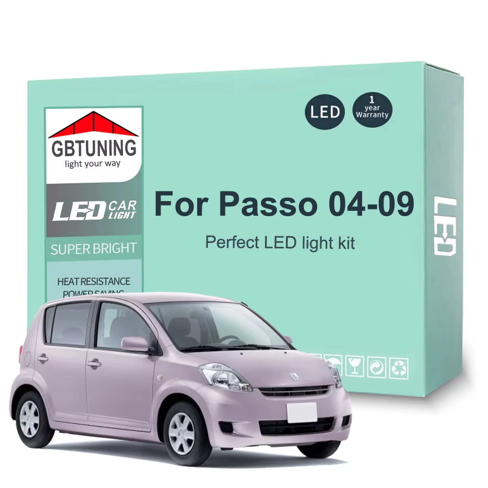 Kit de bombillas LED Canbus para interior Toyota Passo 2004-2009