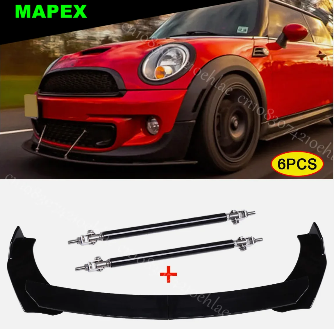 Splitter delantero MINI Cooper R53/R56/R60/F56/F60 con varilla