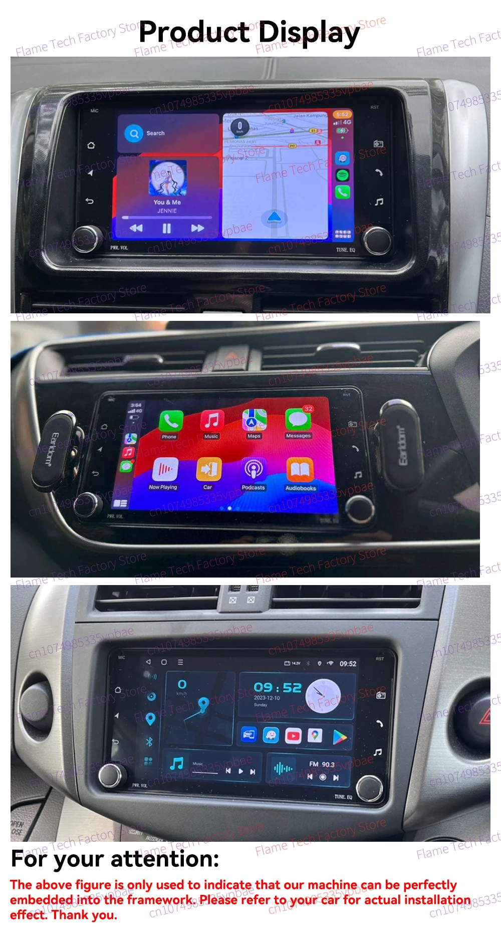 Pantalla con Carplay inalámbrico