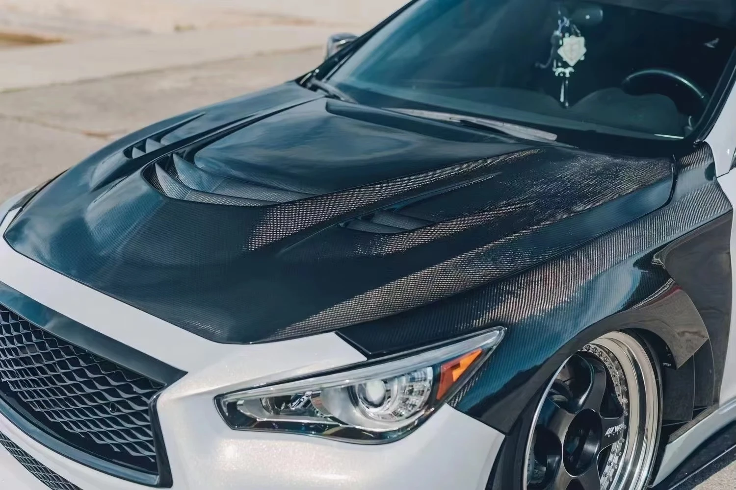 MRD Capó de carbono Demon Style V5 para Infiniti Q50 Q60 - imagen 4