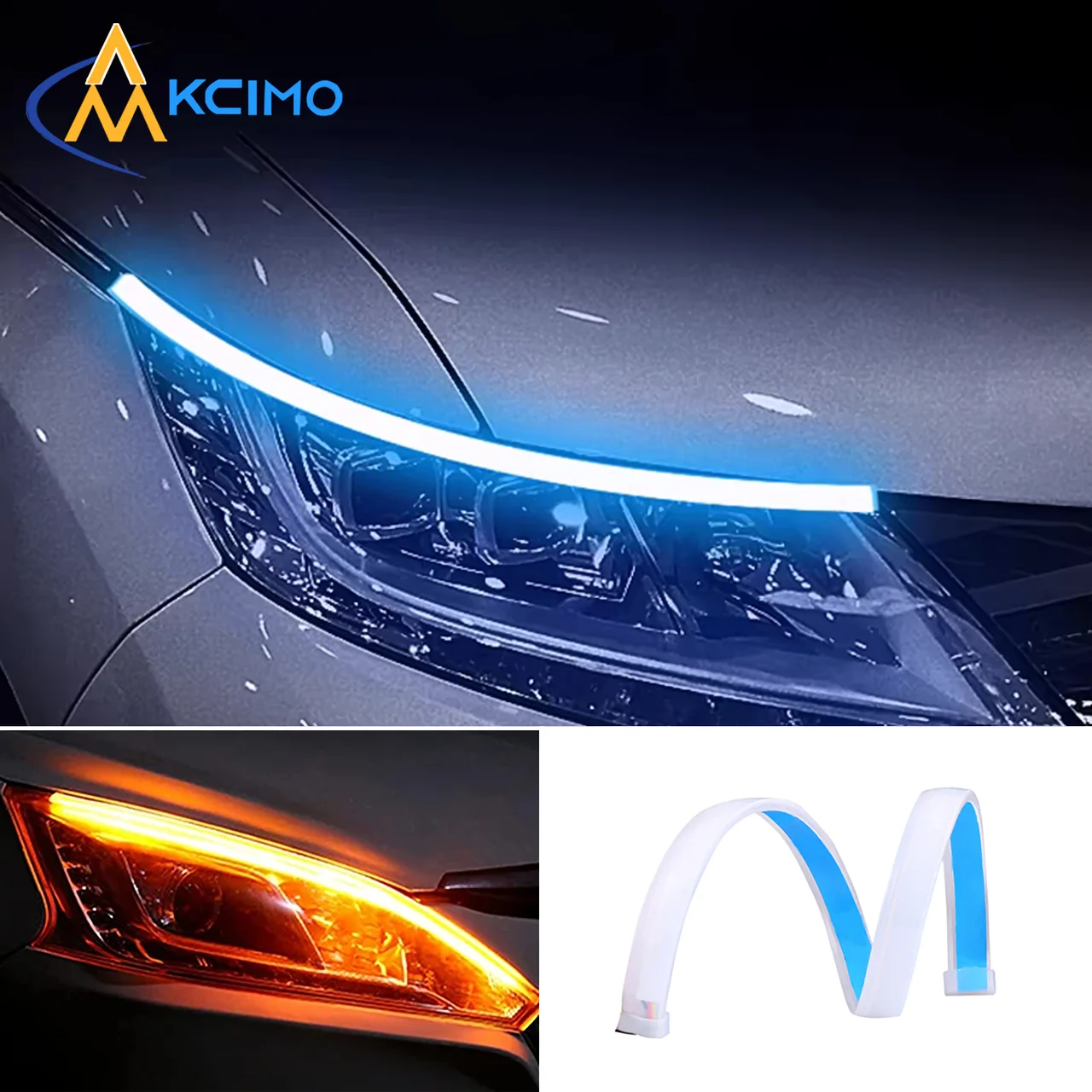 Tira LED DRL flexible impermeable para coche – luz diurna