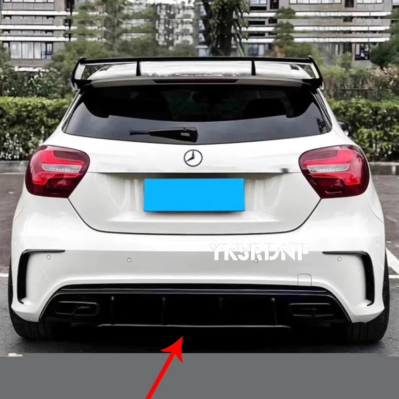 Difusor trasero negro Mercedes Clase A W176 A45 AMG, 4 salidas - imagen 5