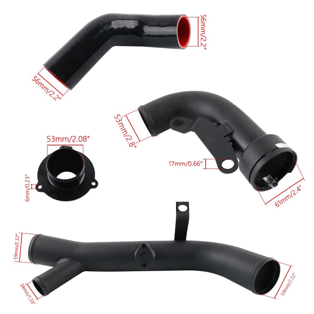 Tubo descarga turbo alto flujo Golf GTI MK5-MK6 2.0 TFSI - imagen 3