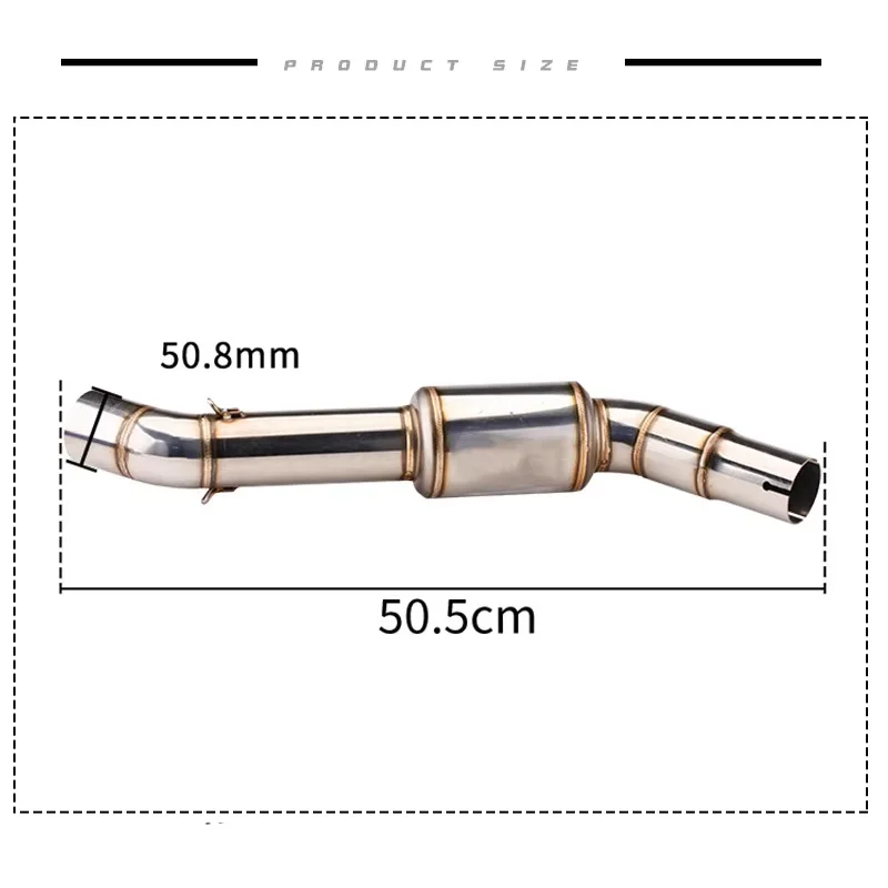 Tubo conexión escape CFMOTO 650TR/GT – pieza tramo medio 650cc - imagen 2