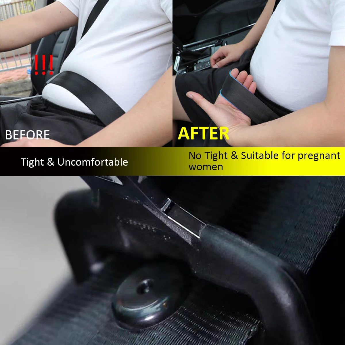 Clips de botón de parada para cinturón de seguridad de coche, retenedor de sujeción, ajustador de cinturón de seguridad, soporte de tope de hebilla, remache, estilo automático, 10 piezas - imagen 2