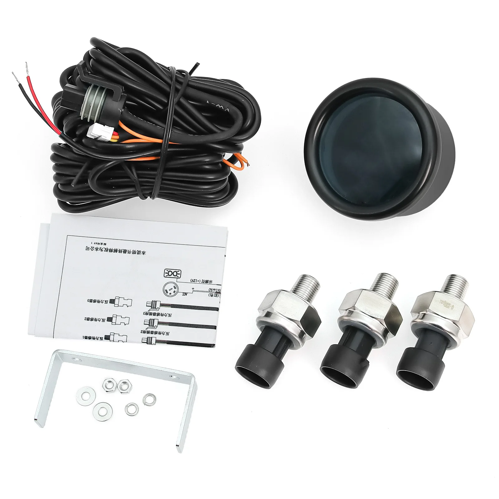 Medidor presión aire digital LED 0-220PSI sensores 1/8NPT coche - imagen 5