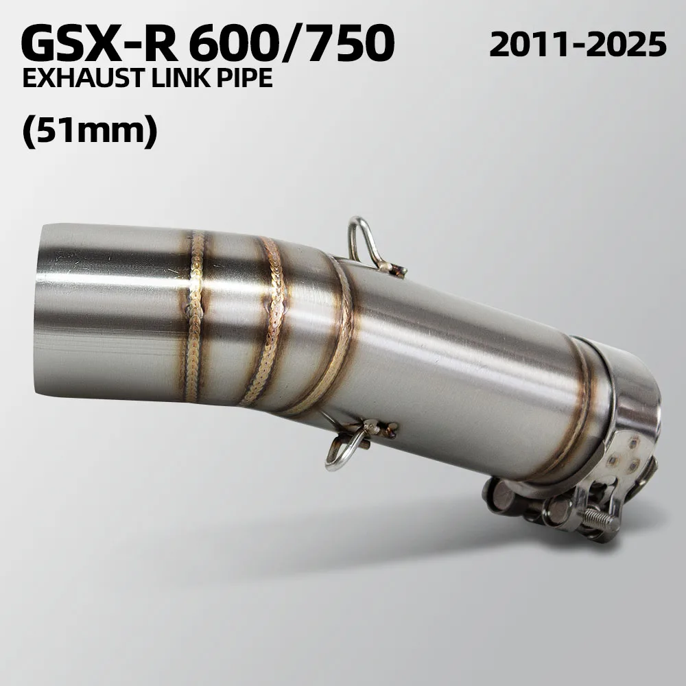 Tubo adaptador escape Suzuki GSXR/GSXS 600/750 2011-2025 inoxidable