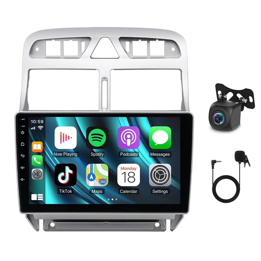 Radio Android 9" Peugeot 307 (2002-2013) - Carplay Android Auto 64GB - imagen 5