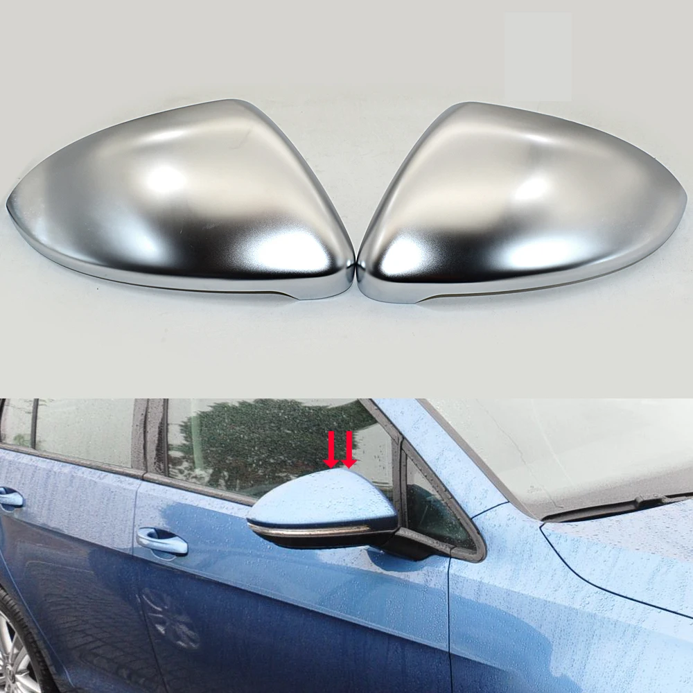 Carcasas de retrovisor cromadas mate para VW Golf VII GTI y R - imagen 3