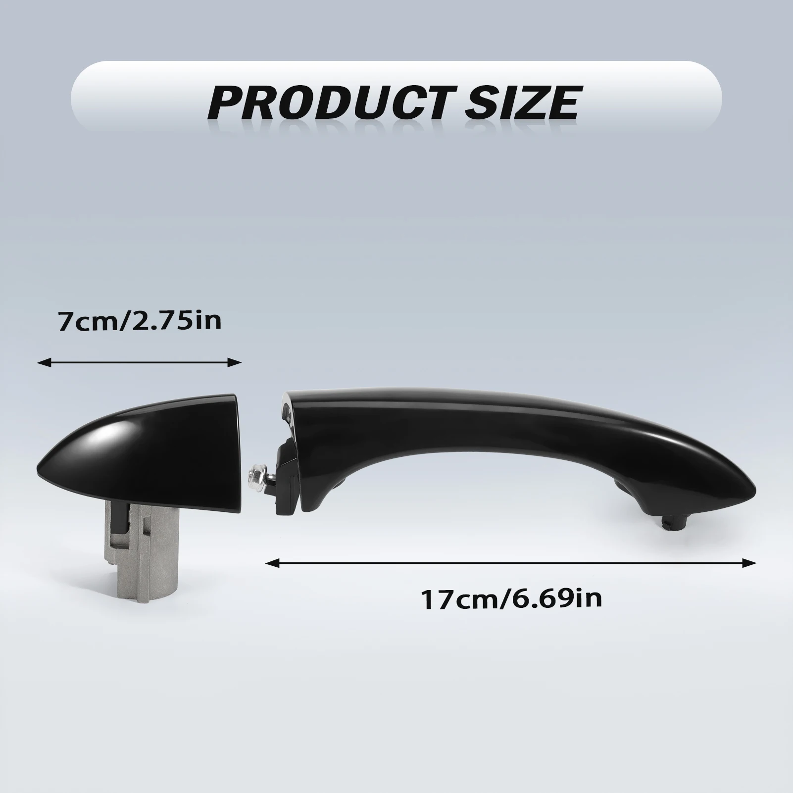 Manija de puerta adecuada para X5 E53 1999-2006, lado exterior derecho del pasajero reemplaza 512182 - imagen 2