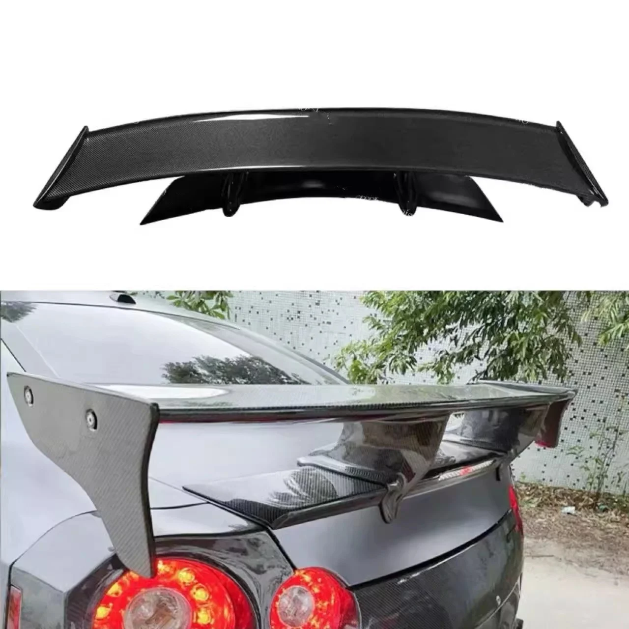 Alerón trasero de fibra de carbono para Nissan GT-R R35 - imagen 2
