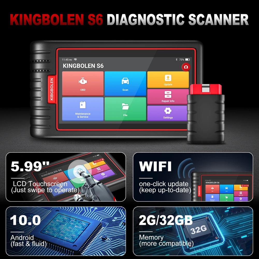 KINGBOLEN Escáner OBD2 S6 profesional reinicio - imagen 5