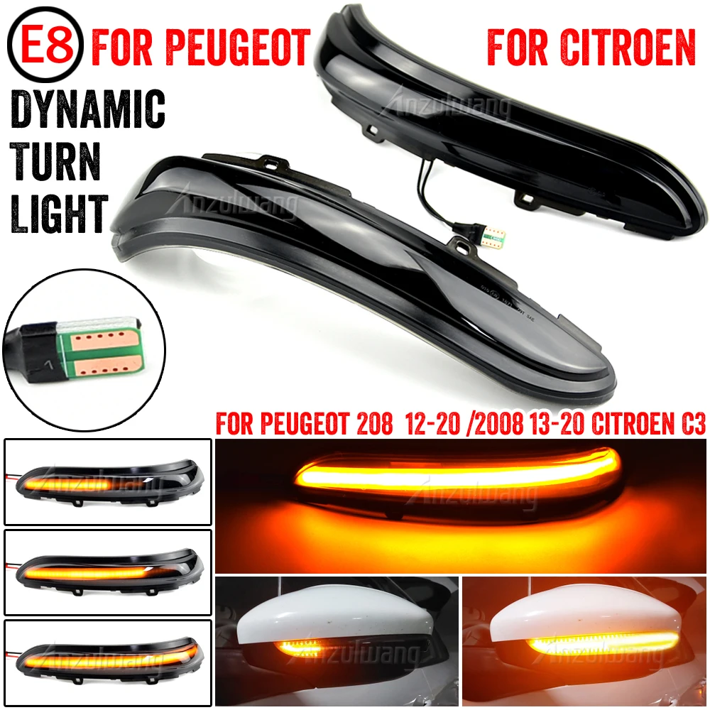 Luz LED intermitente para espejo lateral - vista frontal