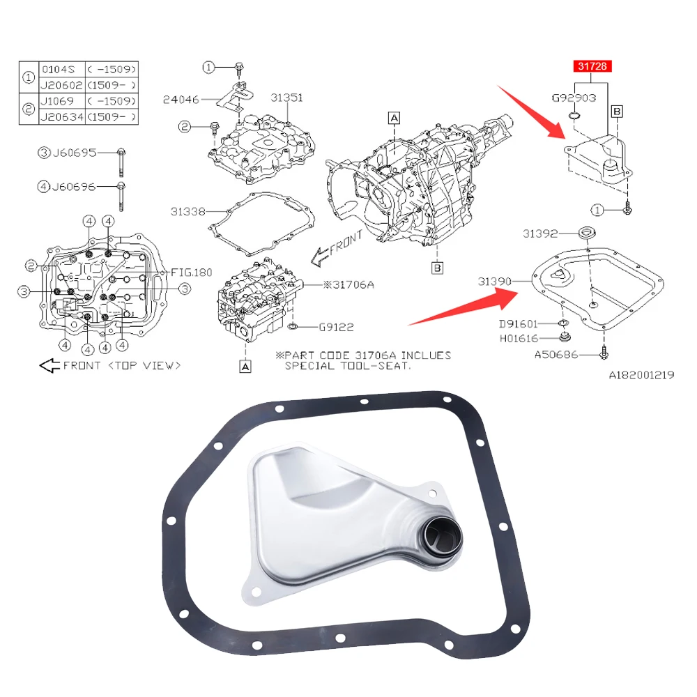 Filtro aceite transmisión CVT Subaru – 15400 Outback Forester Impreza Crosstrek - imagen 5