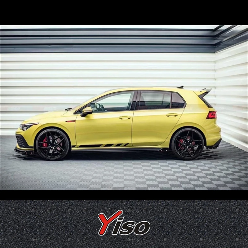 Para Volkswagen Golf 8GTI falda lateral de fibra de carbono 8GTI falda lateral de cercoración modificada MAX falda de fibra de carbono