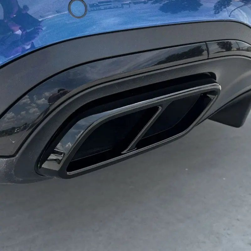 Embellecedor escape ABS efecto carbono y cromo para Mercedes C W206