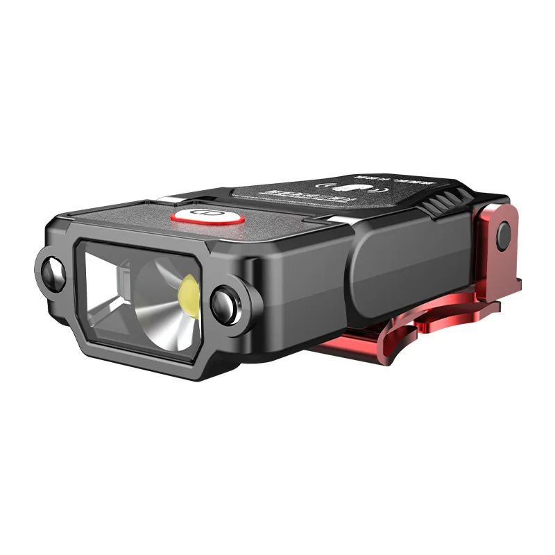 Linterna frontal LED recargable con sensor y clip para pesca - imagen 5