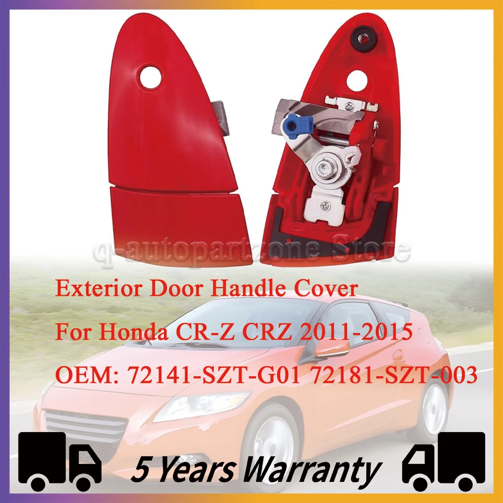 Manija de puerta Exterior de coche roja/negra/blanca izquierda derecha con/sin orificio para llave para Honda CRZ 2011-2015 72141-SZT-G01 72181-SZT-003