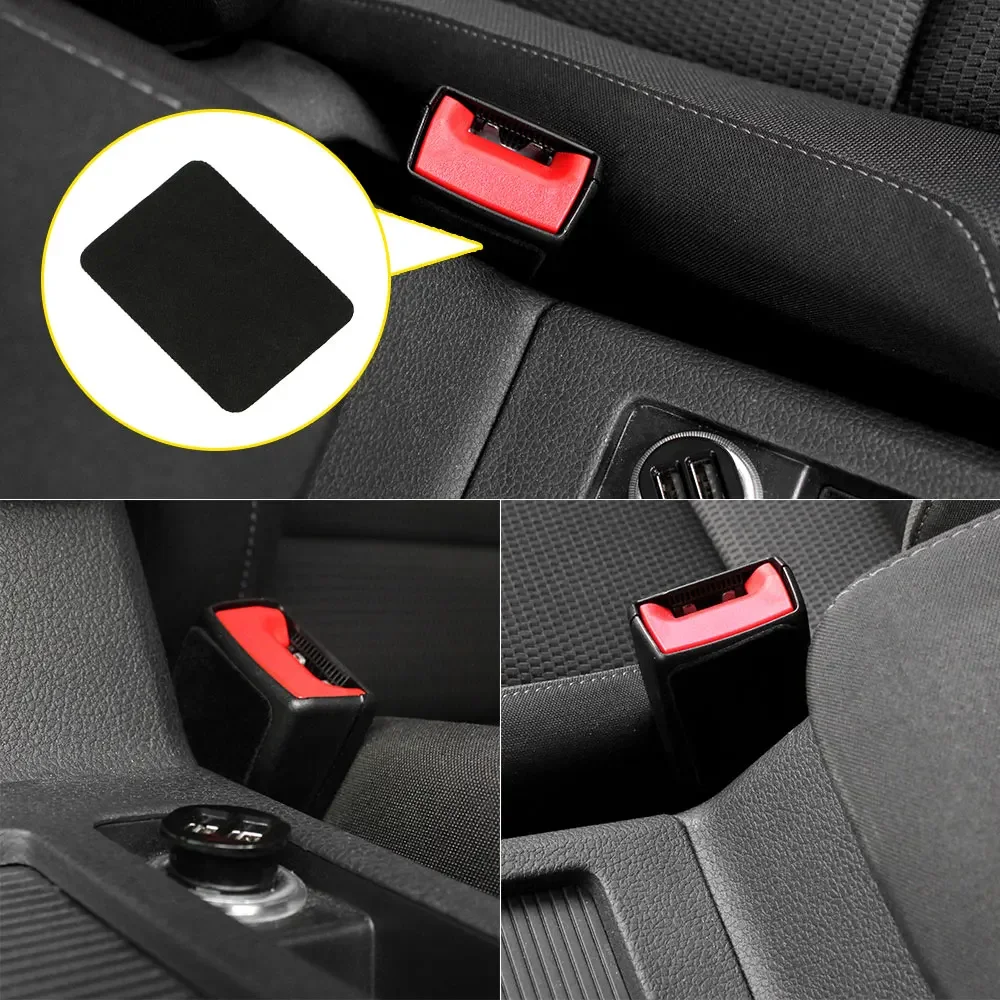 Protector adhesivo anticolisión hebilla cinturón seguridad – Negro - imagen 5