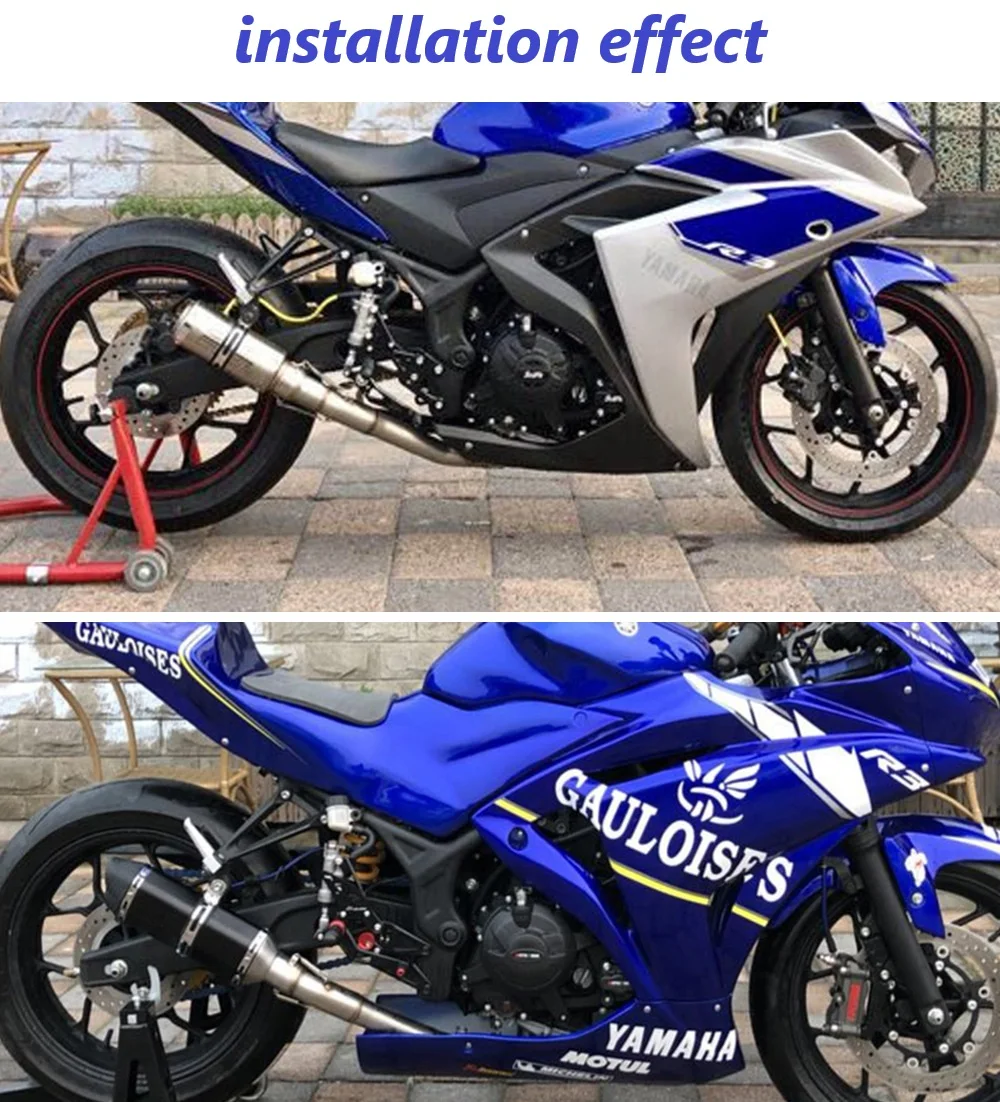 Sistema de escape tipo resbalón para Yamaha