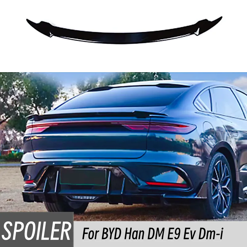 Alerón trasero de carbono estilo pato para BYD Han – Negro