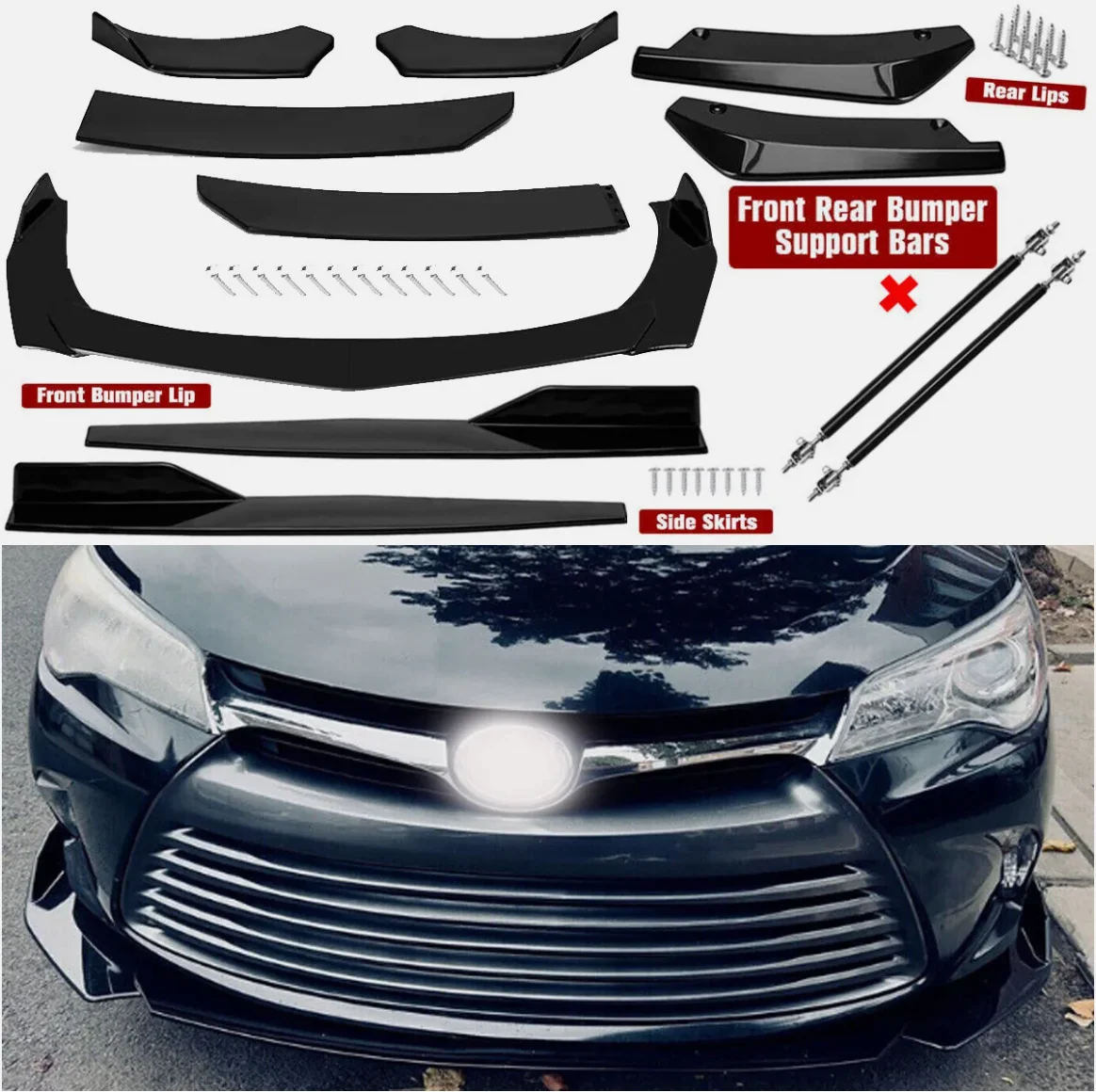 Kit carrocería Toyota Camry - Parachoques del/trasero, alerón y divisor frontal