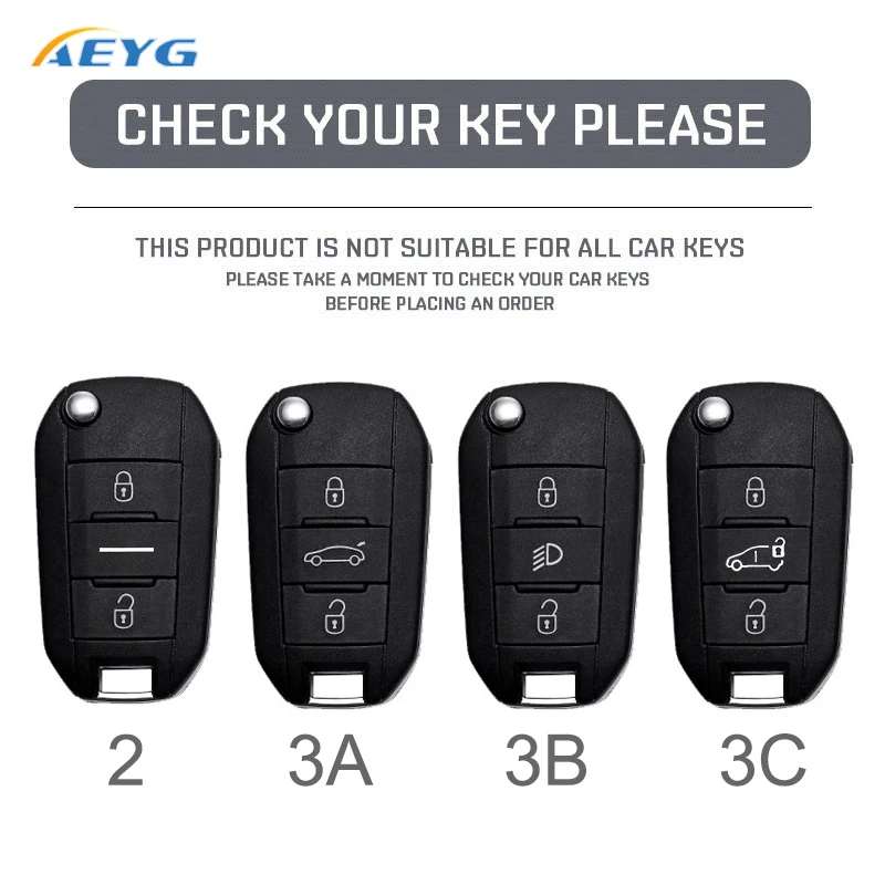 Funda ABS efecto carbono para llave Peugeot y Citroën - imagen 3