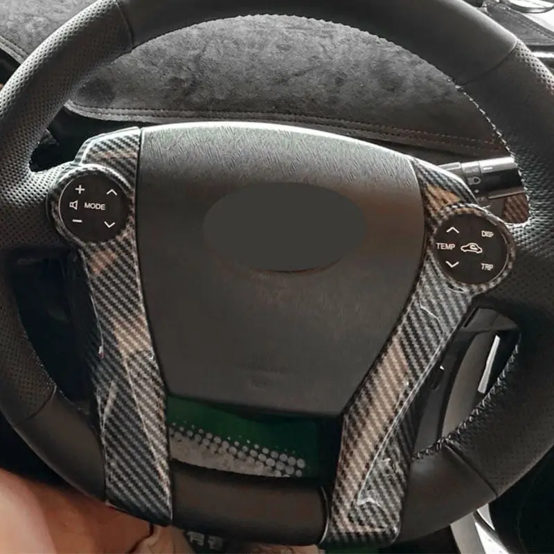 Cubierta fibra de carbono botones volante Toyota Prius XW30 2009-2015 - imagen 3