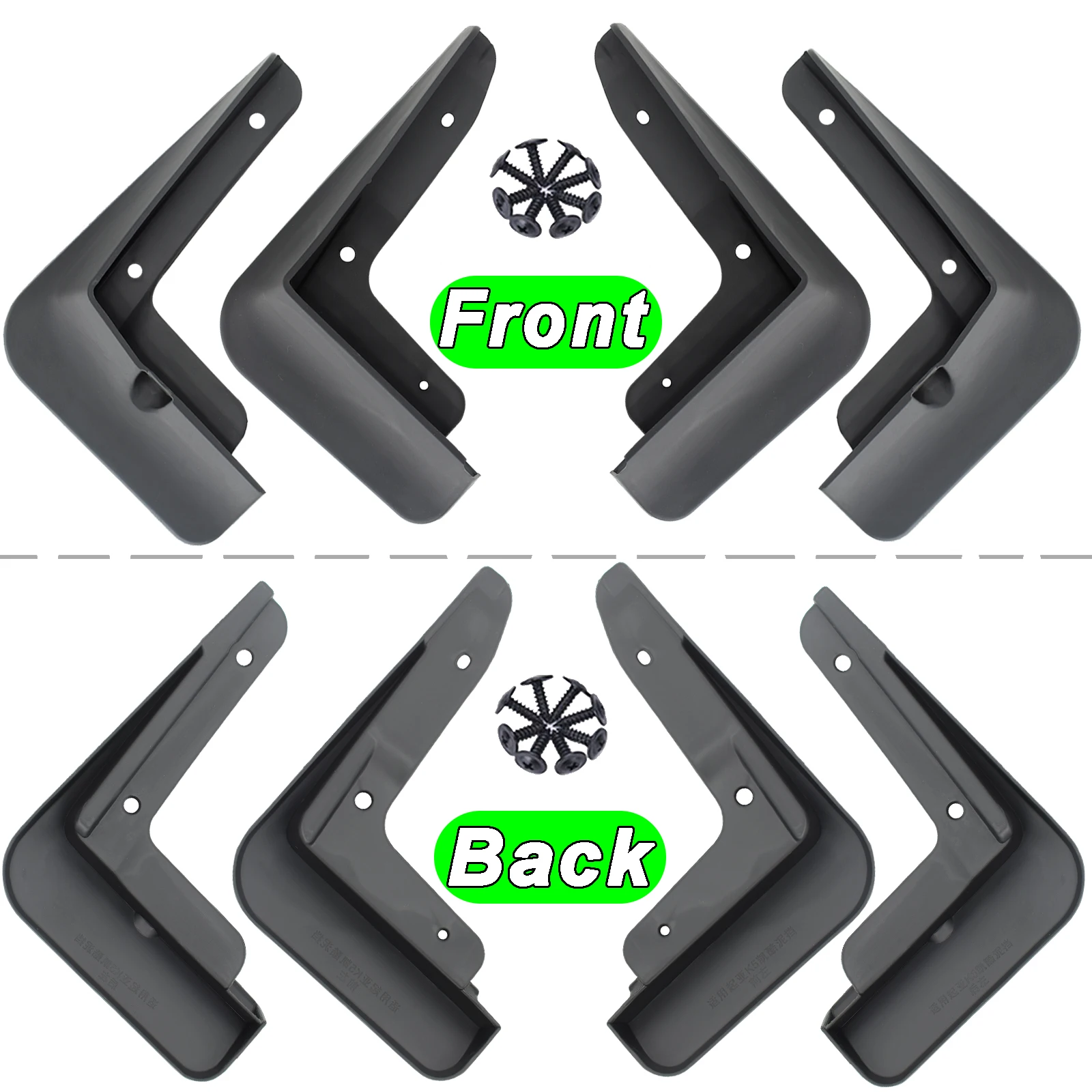 Juego de guardabarros moldeados para coche, protectores contra salpicaduras para KIA K5 Optima DL3 2020 2021, Protector de cubierta protectora de barro para rueda delantera y trasera - imagen 3