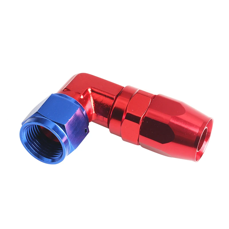 Conector AN10 NPT 90° de aluminio para línea de combustible - imagen 5