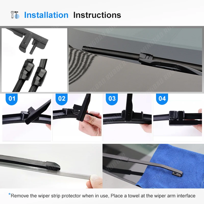 CREATROAD limpiaparabrisas delantero BMW Serie 7 F01-F04 - imagen 3