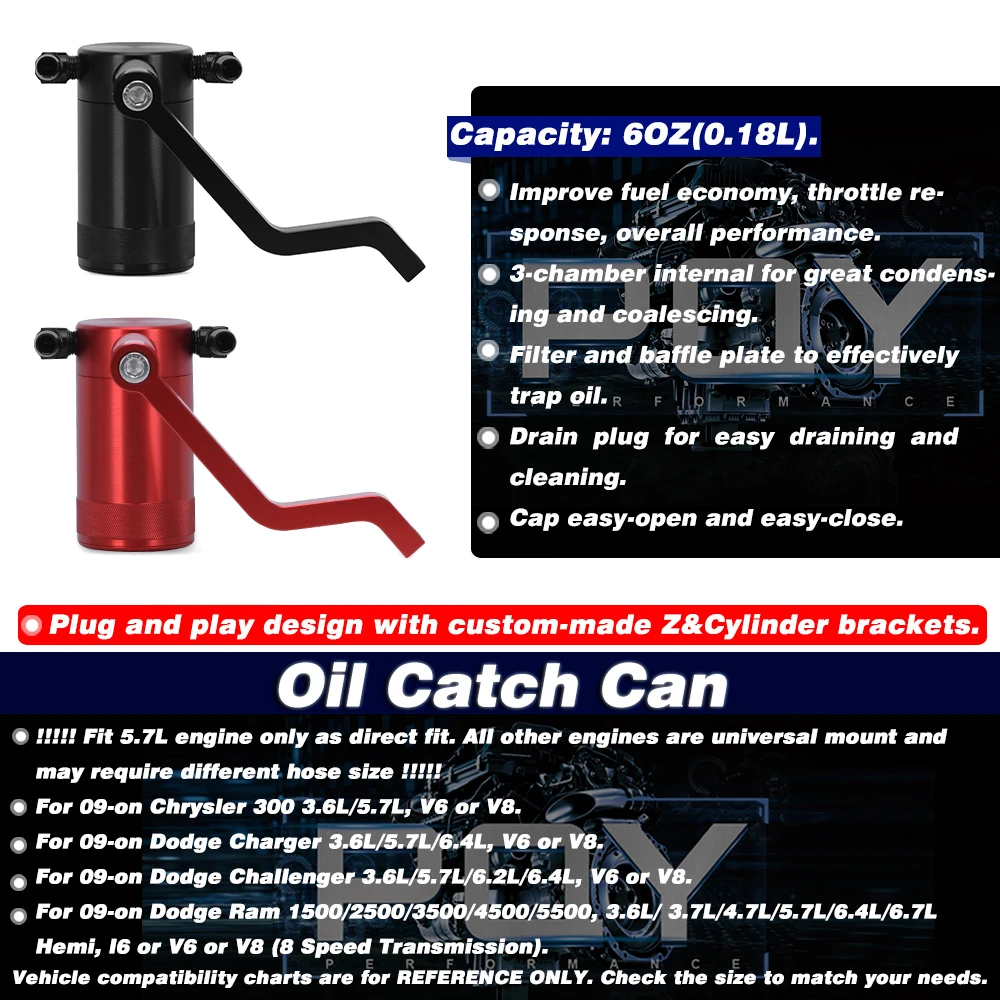 Depósito captador de aceite de aluminio con deflector Ram HEMI 5.7L - imagen 3