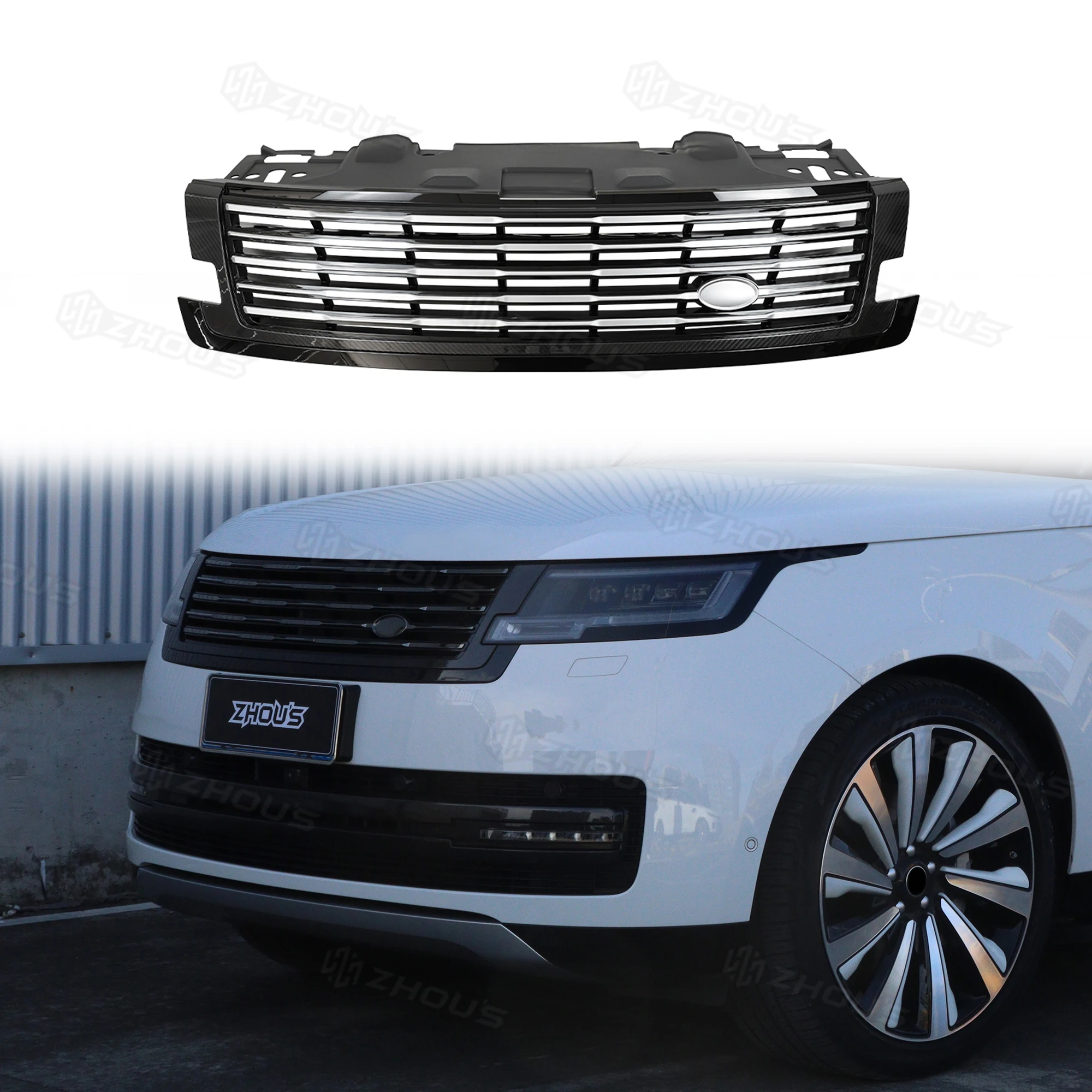 Parrilla delantera en fibra de carbono para Range Rover 2023