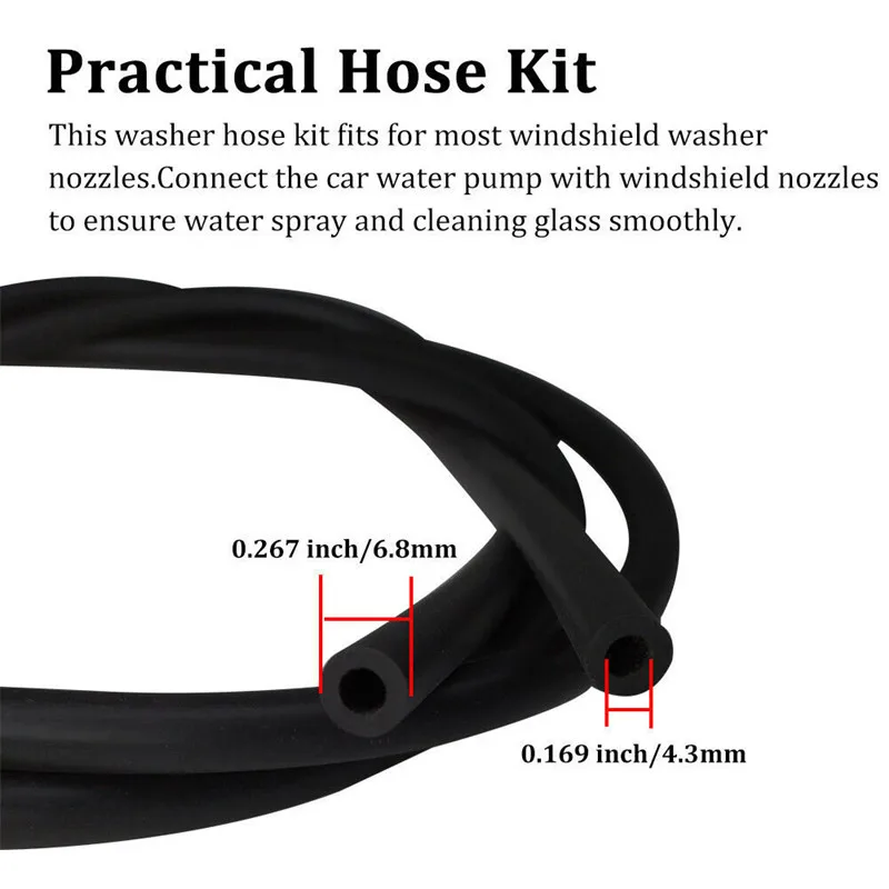 Manguera Universal de boquilla limpiaparabrisas de 2m para Chevrolet Cruze Aveo Lacetti Captiva Cruz Niva Spark Orlando Epica Sail Sonic - imagen 4